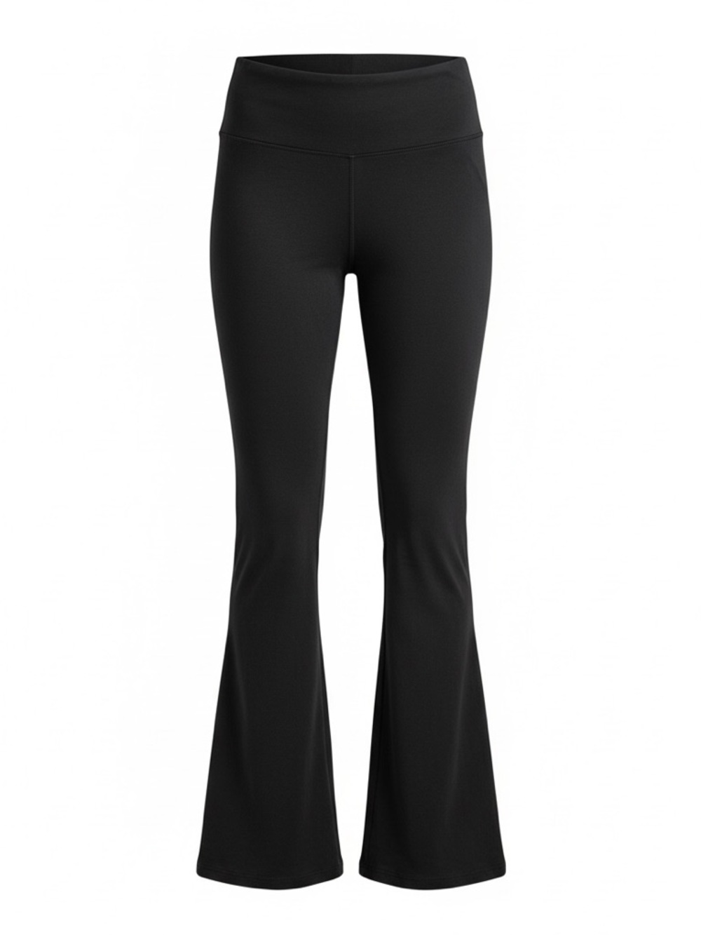 aerie Black Flare Yoga Pants with‎ Foldover High Waist